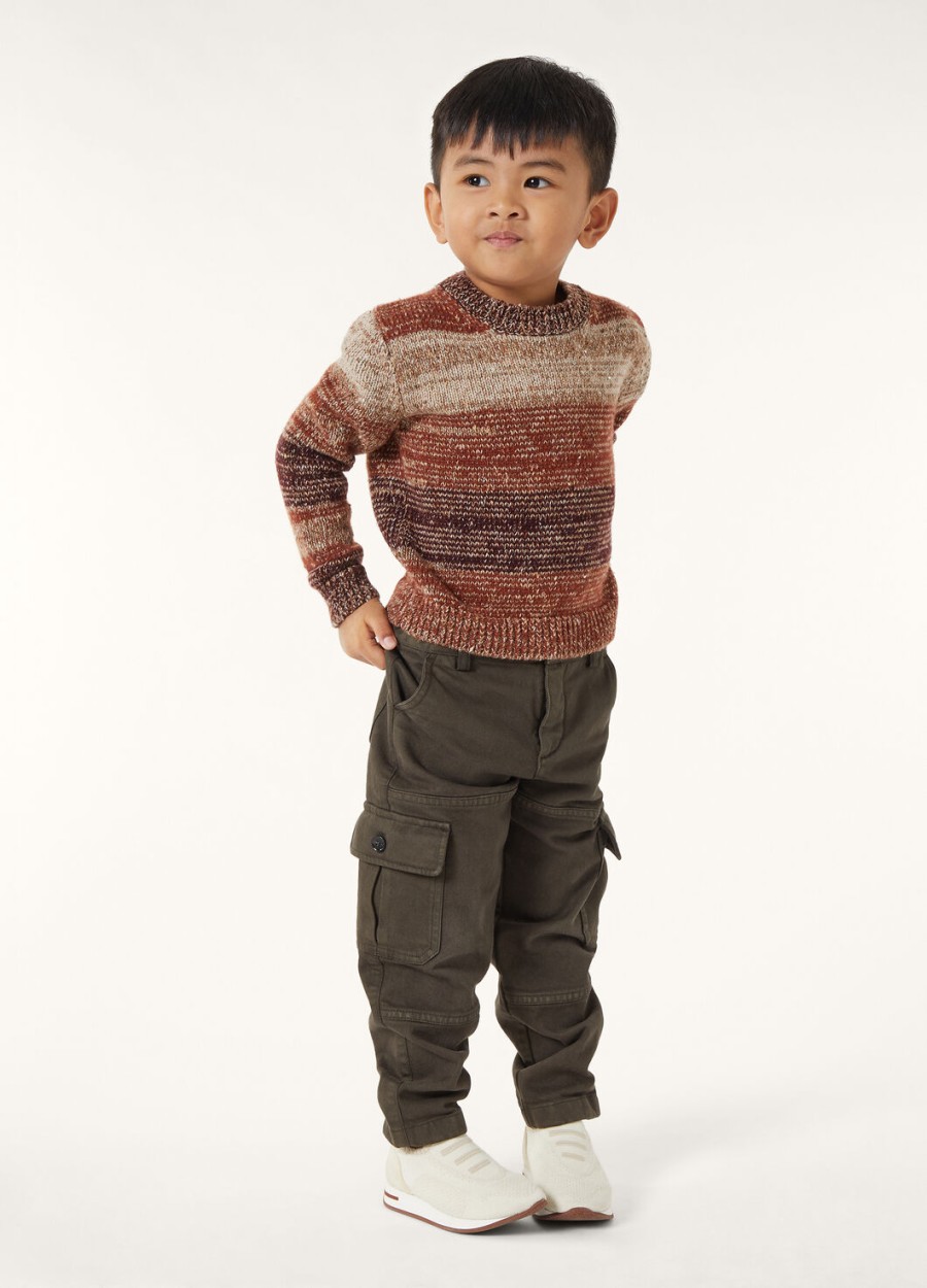 kinder kaleidos crewneck zijde kasjmier kashanootmuskaatboysenberry