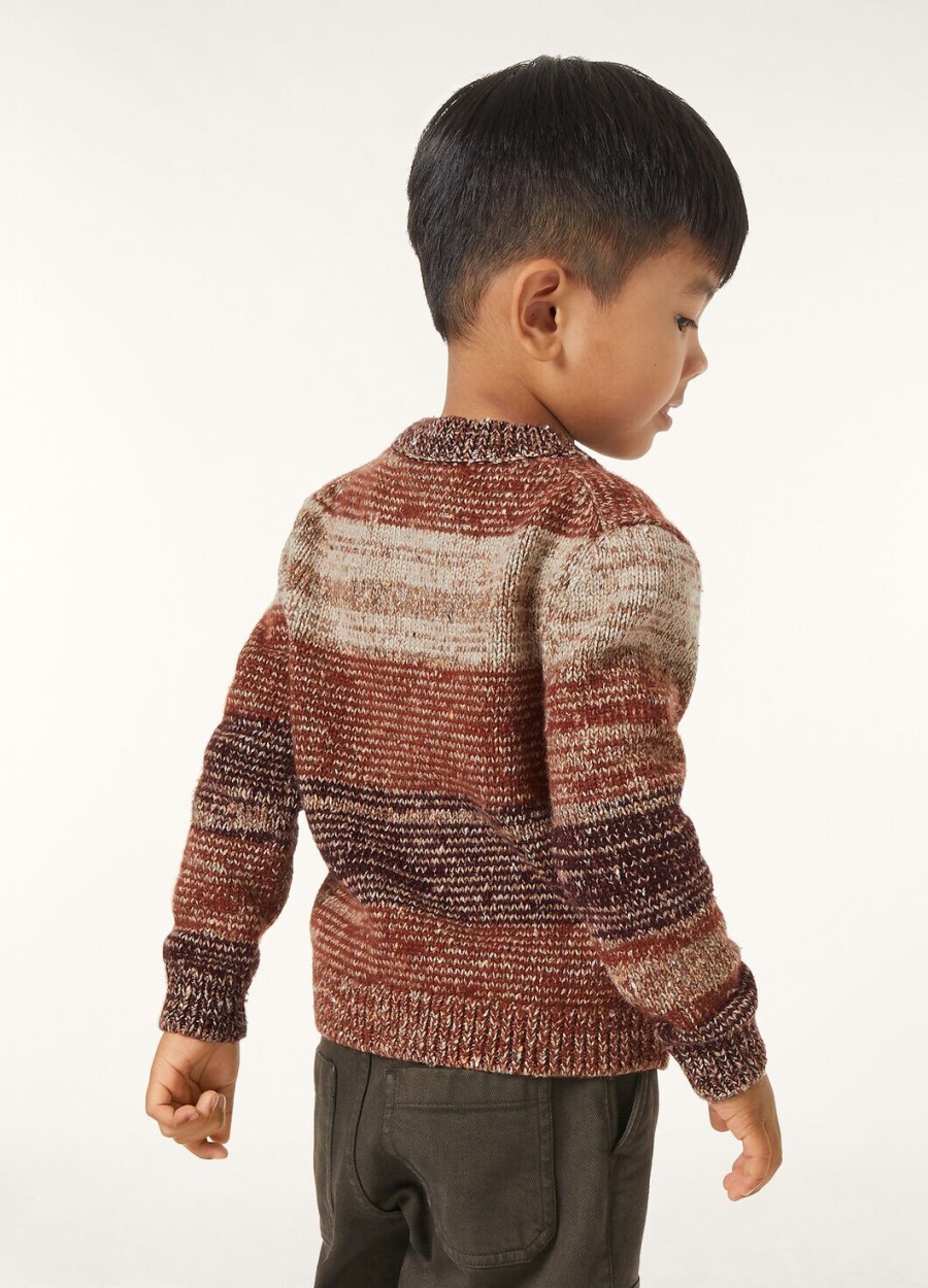 kinder kaleidos crewneck zijde kasjmier kashanootmuskaatboysenberry