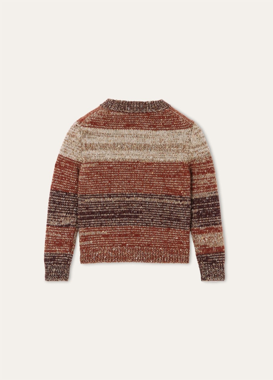 kinder kaleidos crewneck zijde kasjmier kashanootmuskaatboysenberry