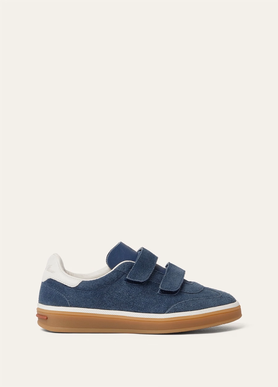 Kinderwandelschoenen van suède, met een schachthoogte van zwart.