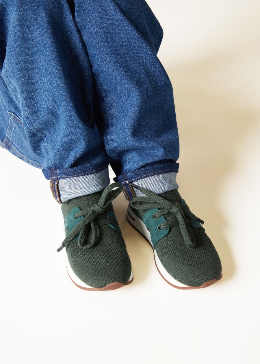 360 lp flexy walk wish wollen tennisschoen voor kinderen in agano green