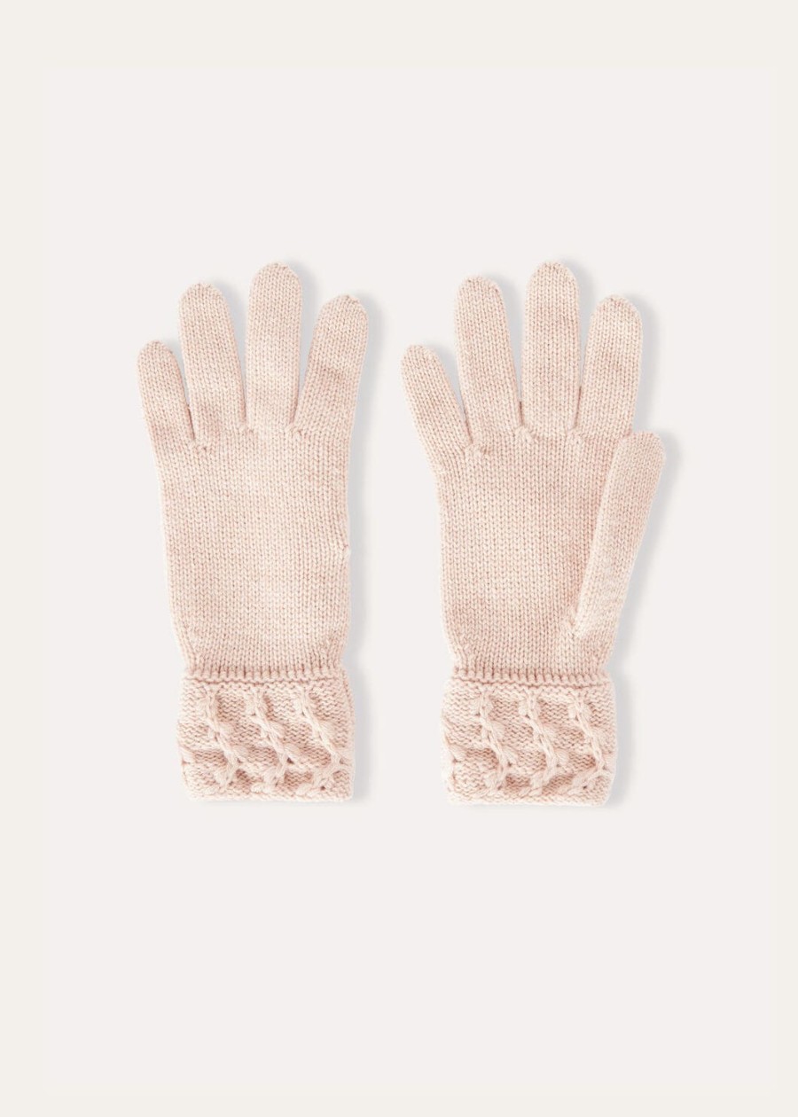 vallé baby kasjmier handschoenen blushing beige melange