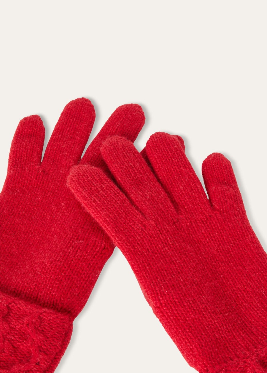 vallé baby kasjmier handschoenen snoepappelrood
