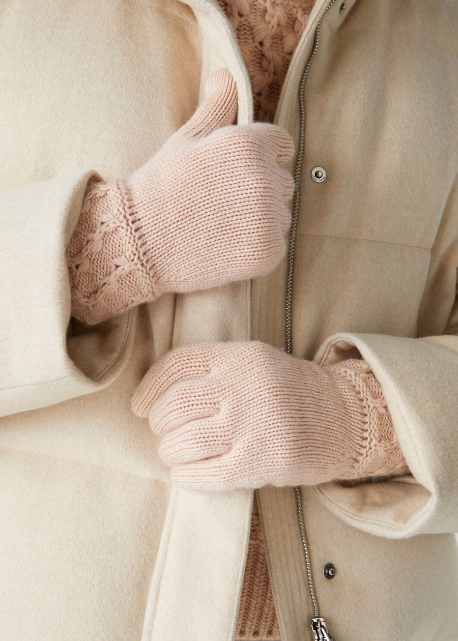 Vallé Baby Kasjmier Handschoenen Blushing Beige Melange