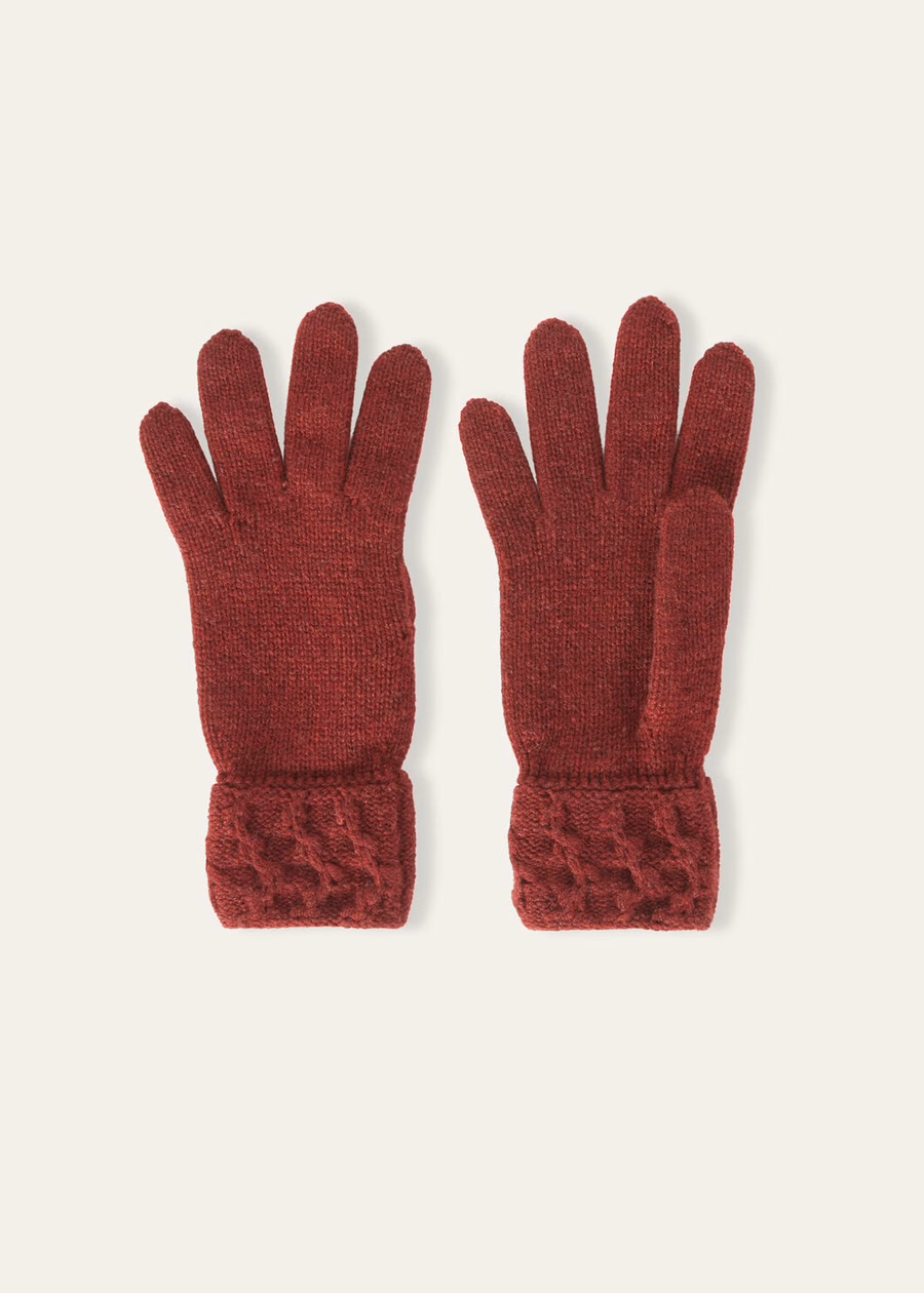 Vallé Baby Cashmere Weathering Steel Melange Handschoenen