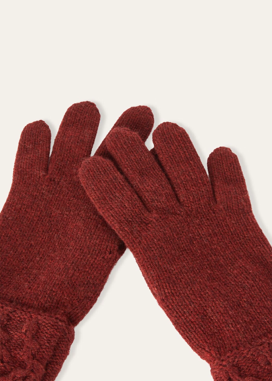 Vallé Baby Cashmere Weathering Steel Melange Handschoenen