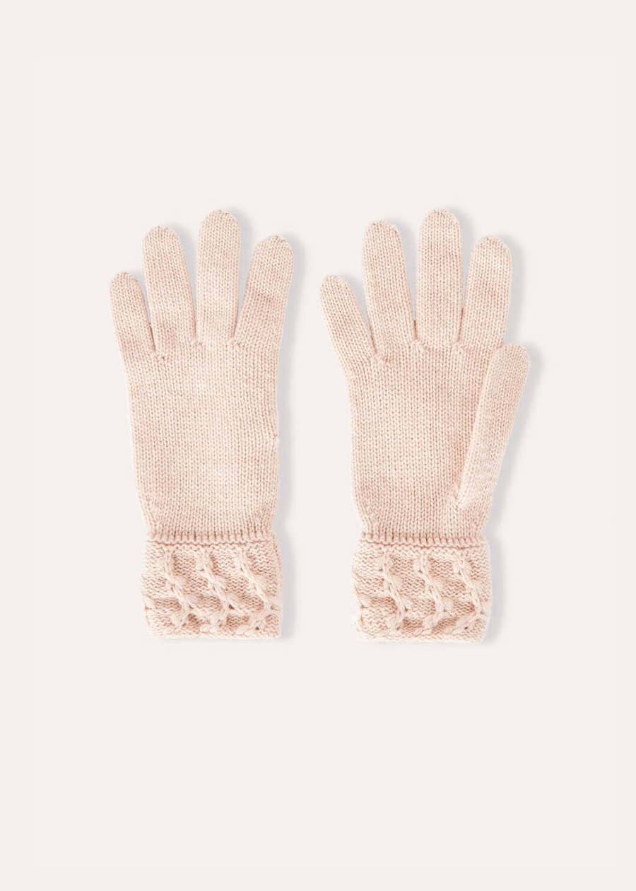 Vallé Baby Kasjmier Handschoenen Blushing Beige Melange