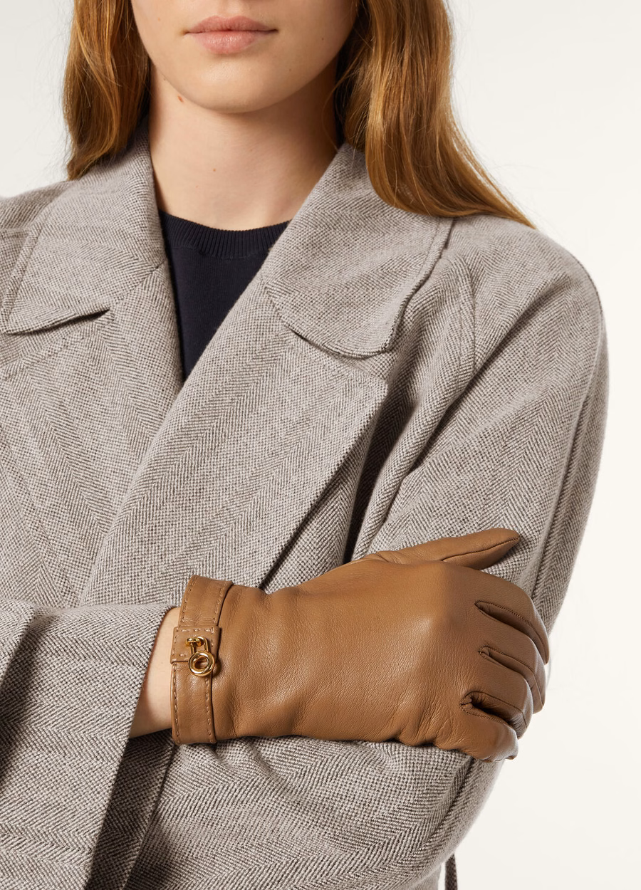 Nora Gloves Lamsvacht Pijnboompitten