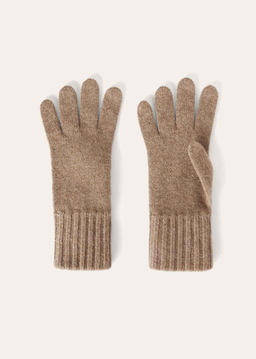 loro kasjmier granule handschoenen mel brown