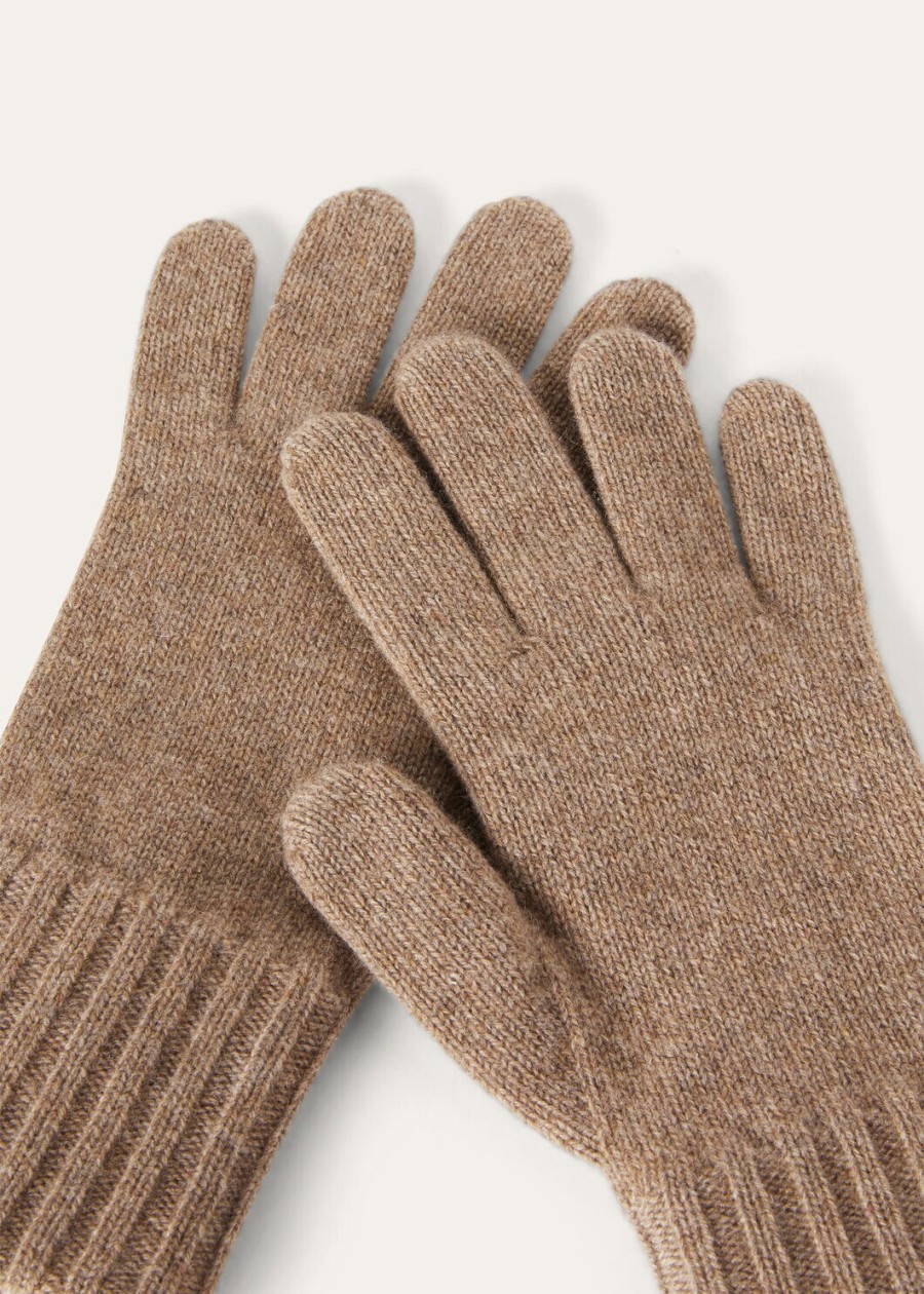 loro kasjmier granule handschoenen mel brown