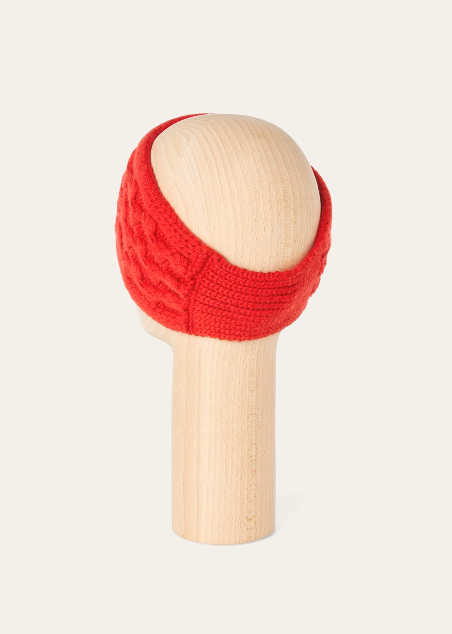 Vallé Baby Kasjmier Hoofdband Snoepappelrood