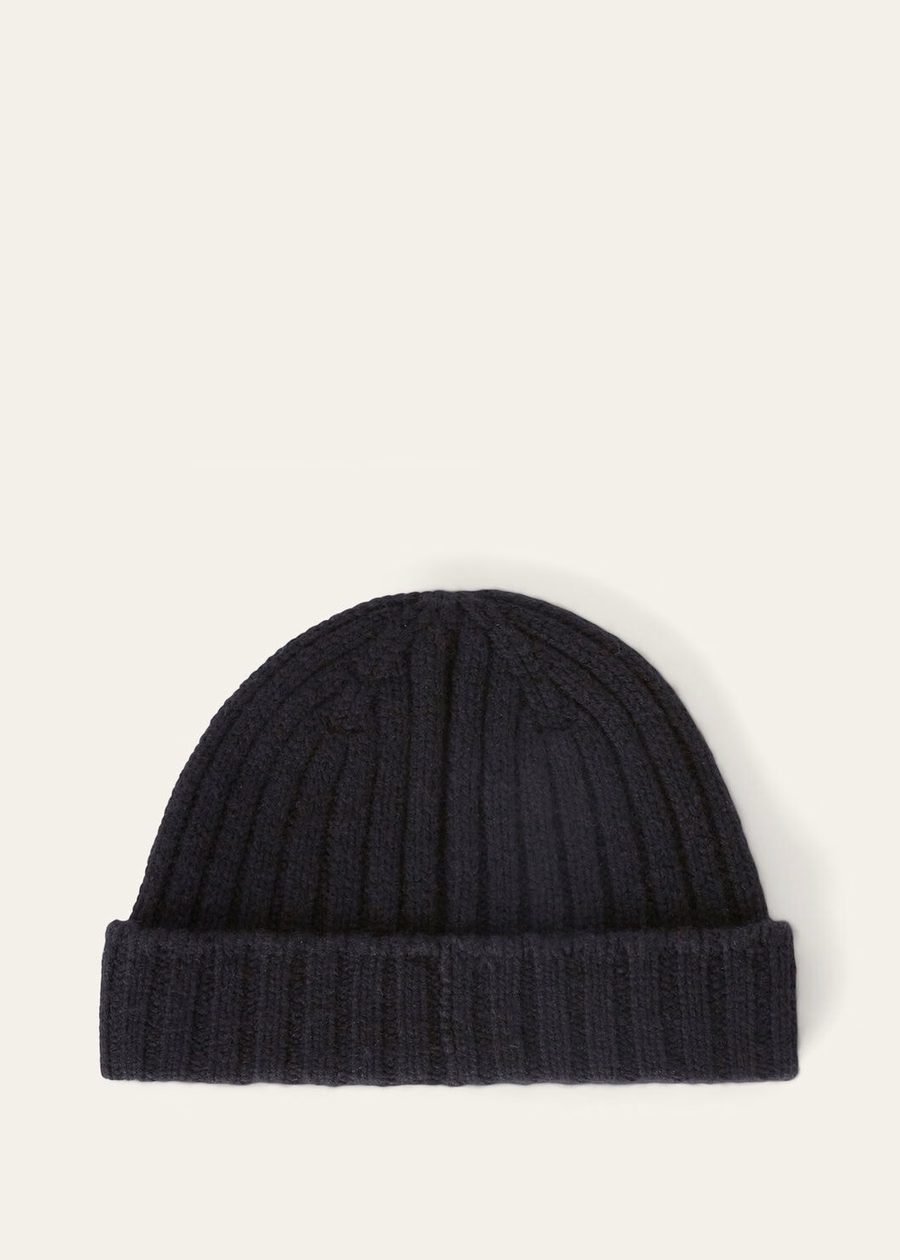 LP Beanie Kasjmier Marineblauw