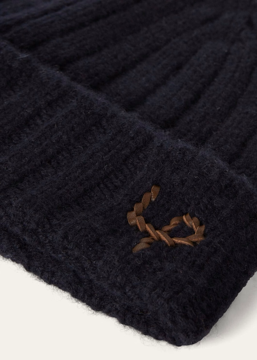 LP Beanie Kasjmier Marineblauw
