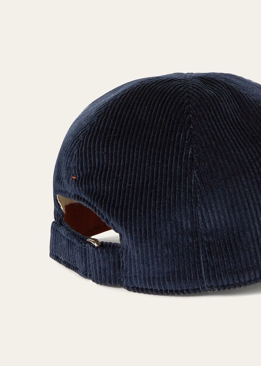Marineblauwe katoenen kasjmier baseballpet
