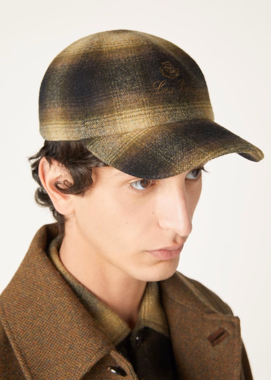 Baseballpet van Cashmere scheerwol, Forest Fables/Beech Melange