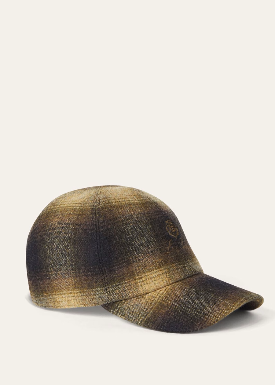 Baseballpet van Cashmere scheerwol, Forest Fables/Beech Melange