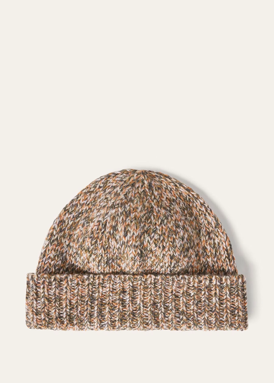Alpe Granus Beanie Kasjmier Oranje/Lila/Tapioca