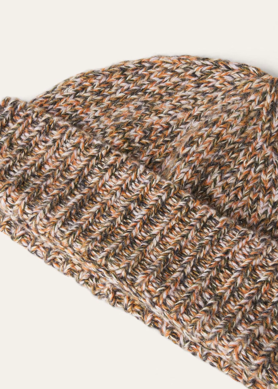 Alpe Granus Beanie Kasjmier Oranje/Lila/Tapioca
