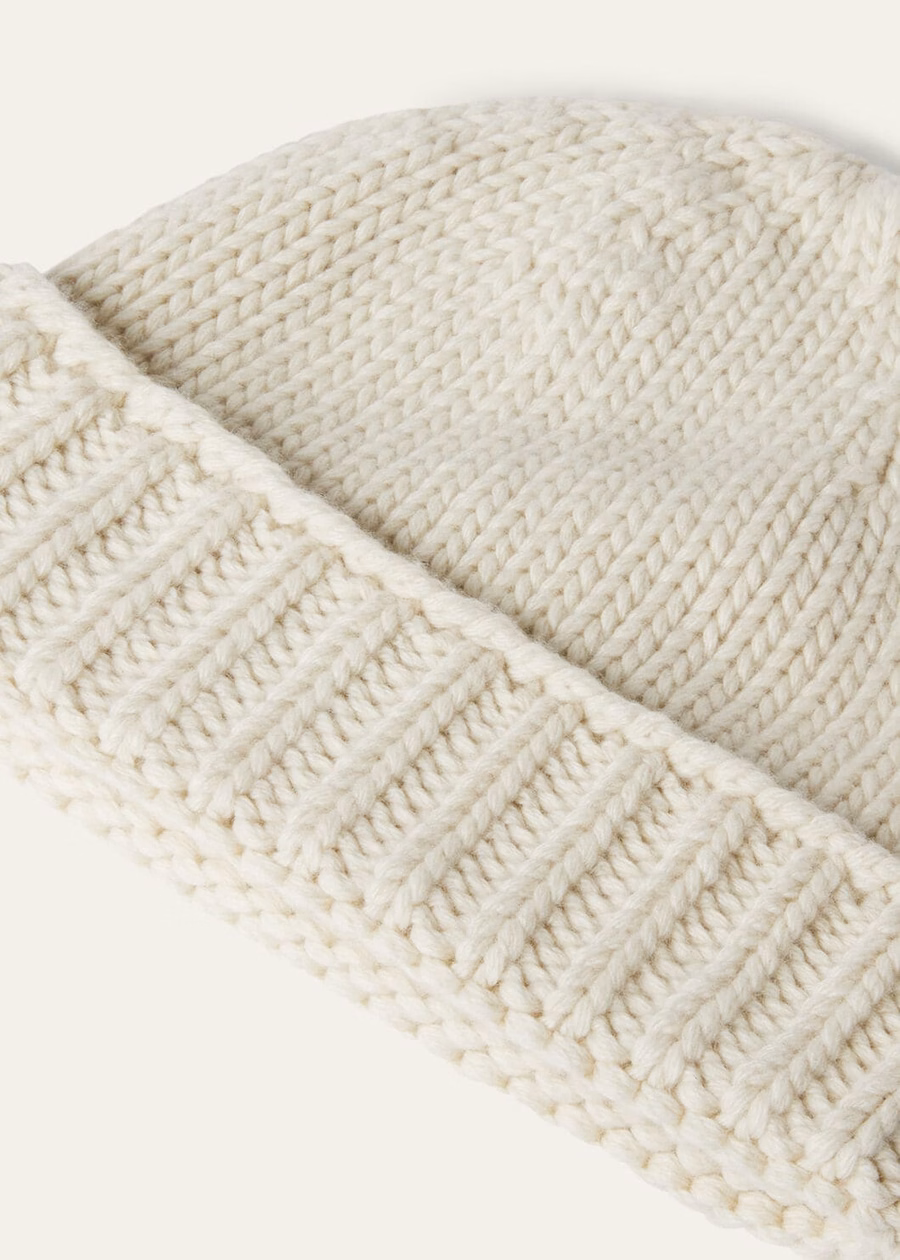 Alpe Di Mera Beanie Kasjmier Witte Sneeuw