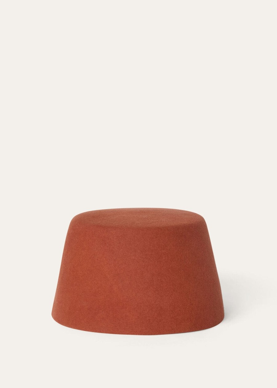 jasmine hat konijnenbont terracotta oranje