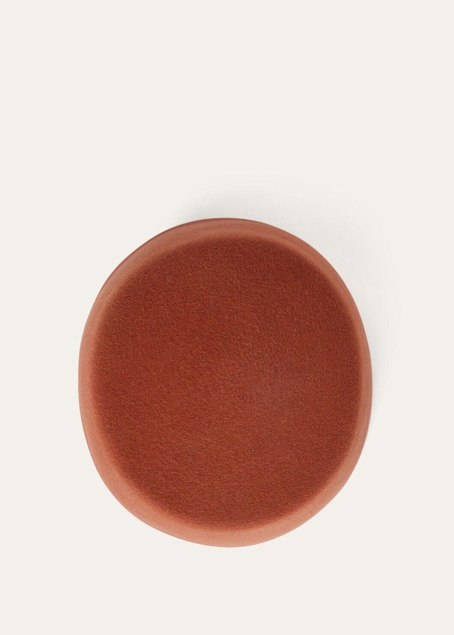 jasmine hat konijnenbont terracotta oranje