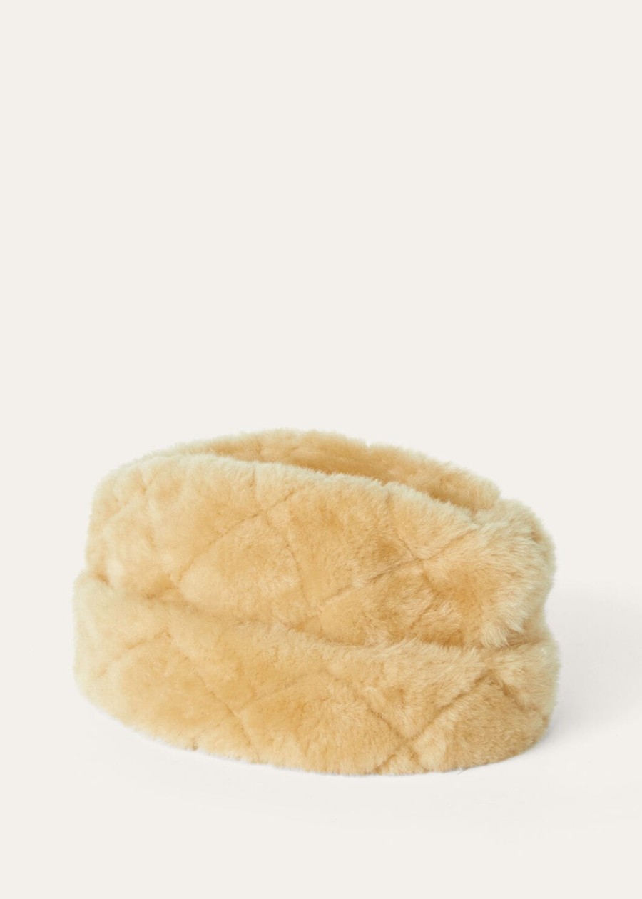 maggie shearling hoed crème kasjmier melange