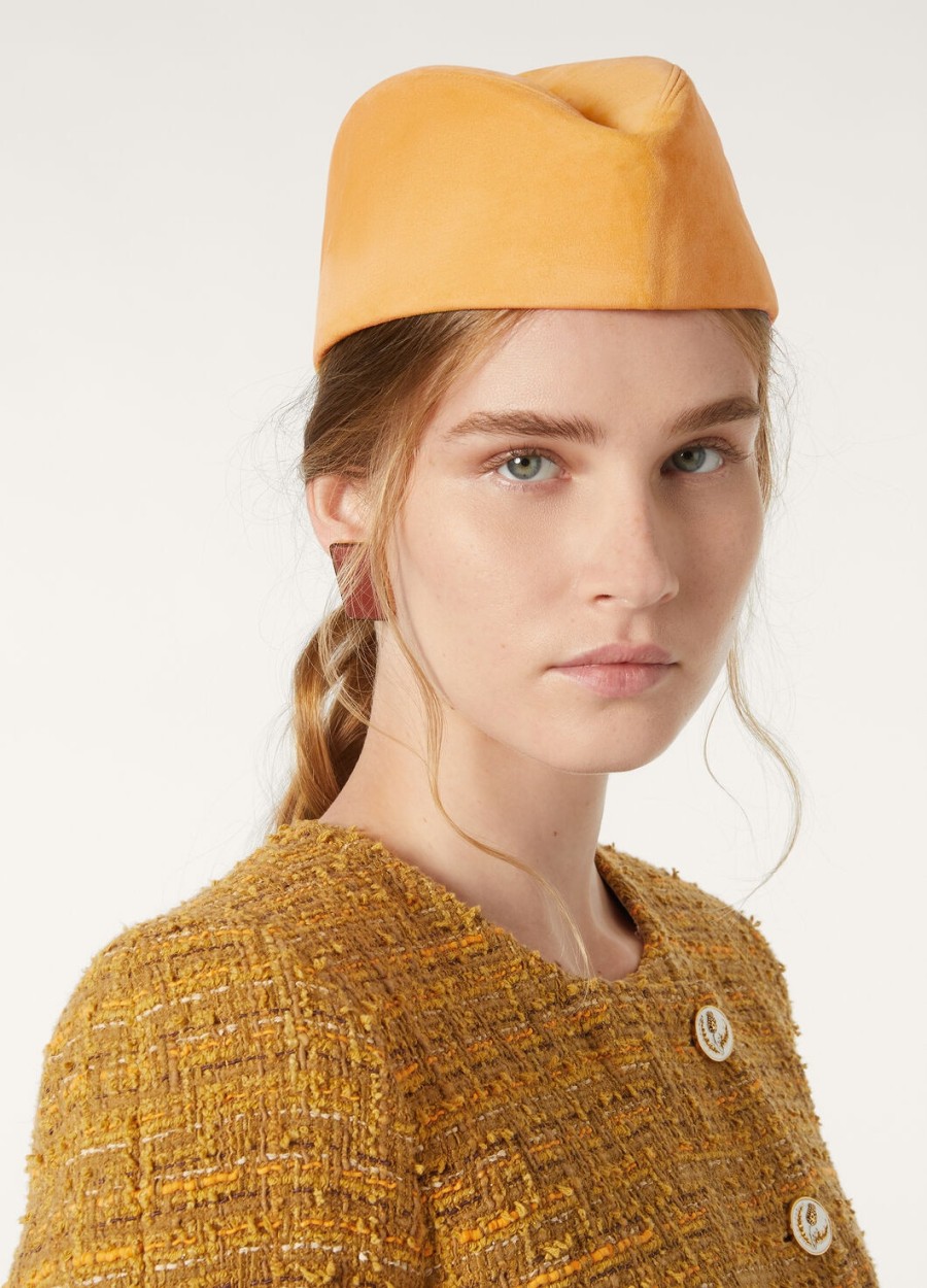 margaret hat kidskin saffraan thee
