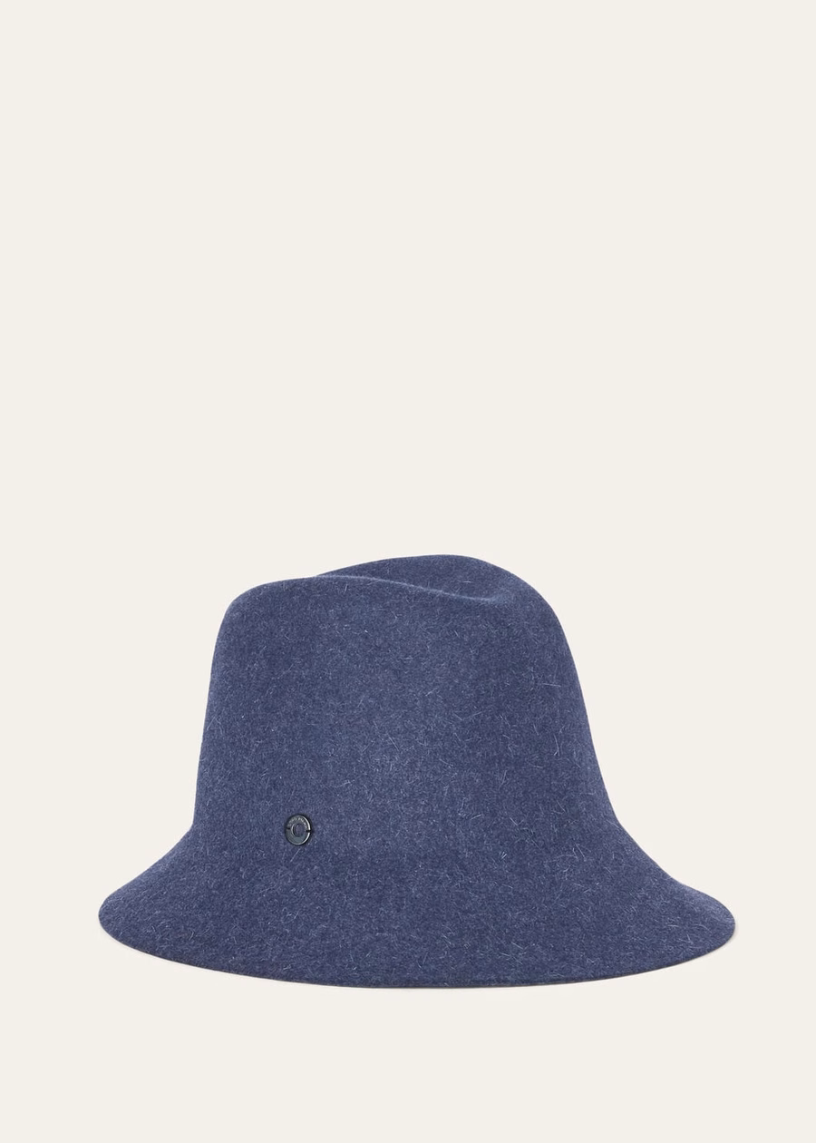 Mijn Reis Babymuts Kasjmier Konijnenbont Denim Vilt