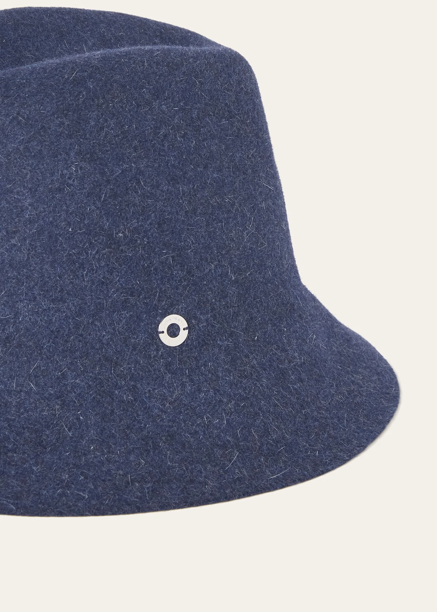 Mijn Reis Babymuts Kasjmier Konijnenbont Denim Vilt