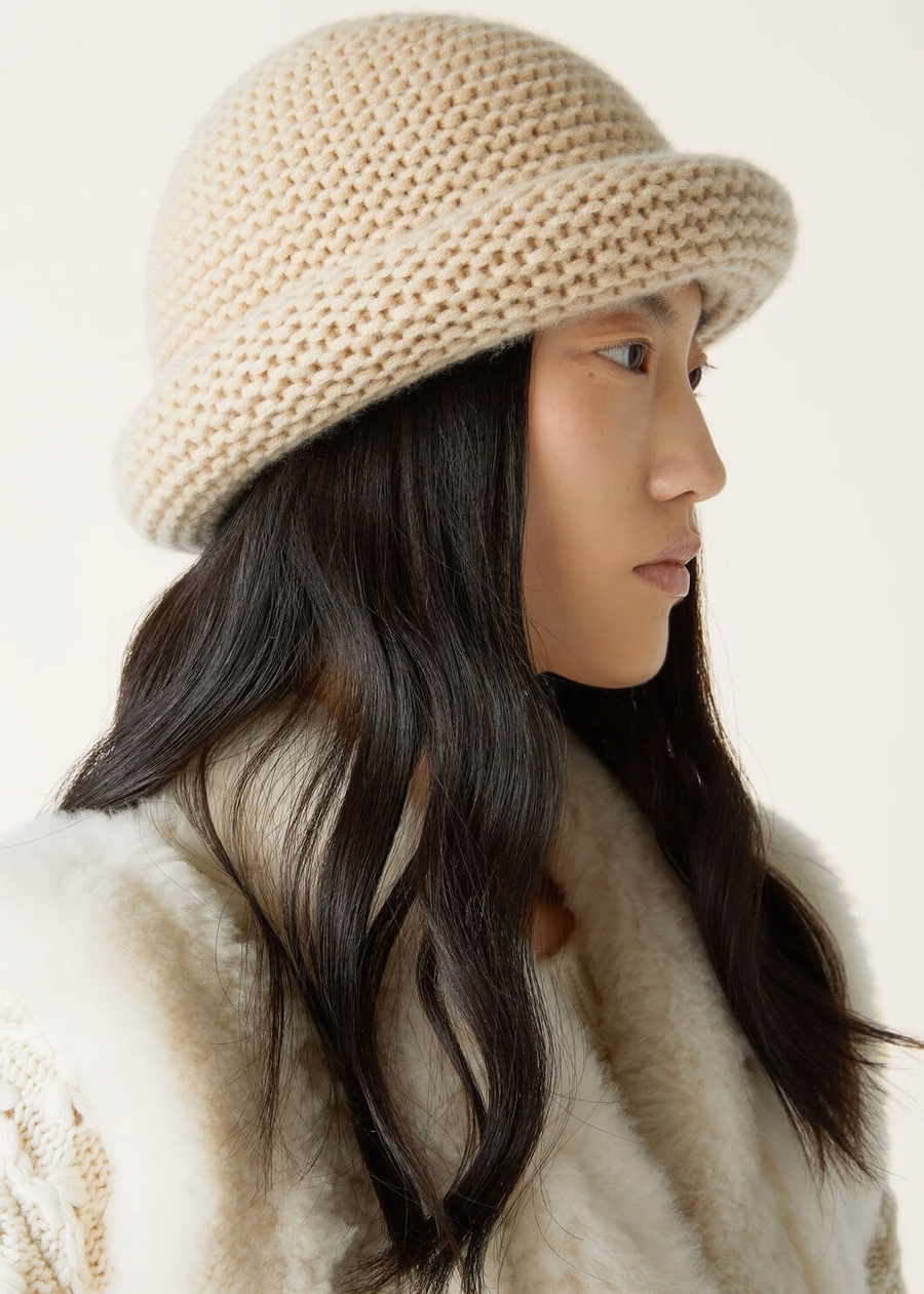 Ashi Beanie Baby Cashmere Crème Cashmere Melange