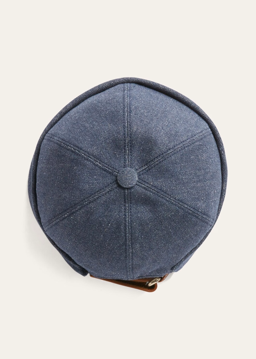 Denim Flower Surge Blue Beanie Hat