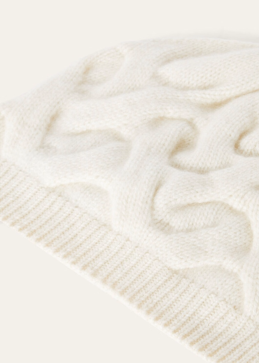 Cocooning Beanie Baby Cashmere White Snow
