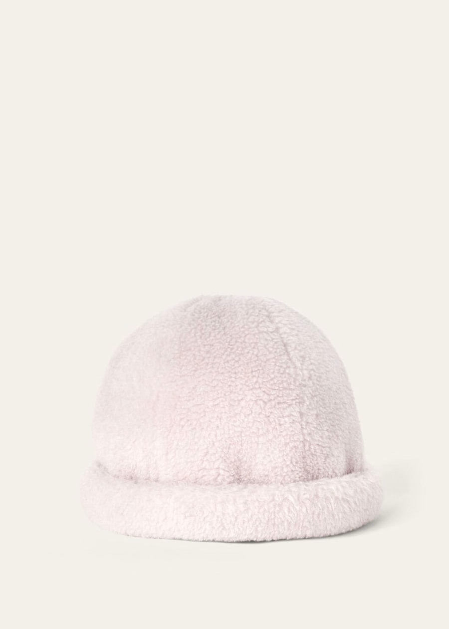 Toermalijnroze Kasjmier Zijden Beanie Muts