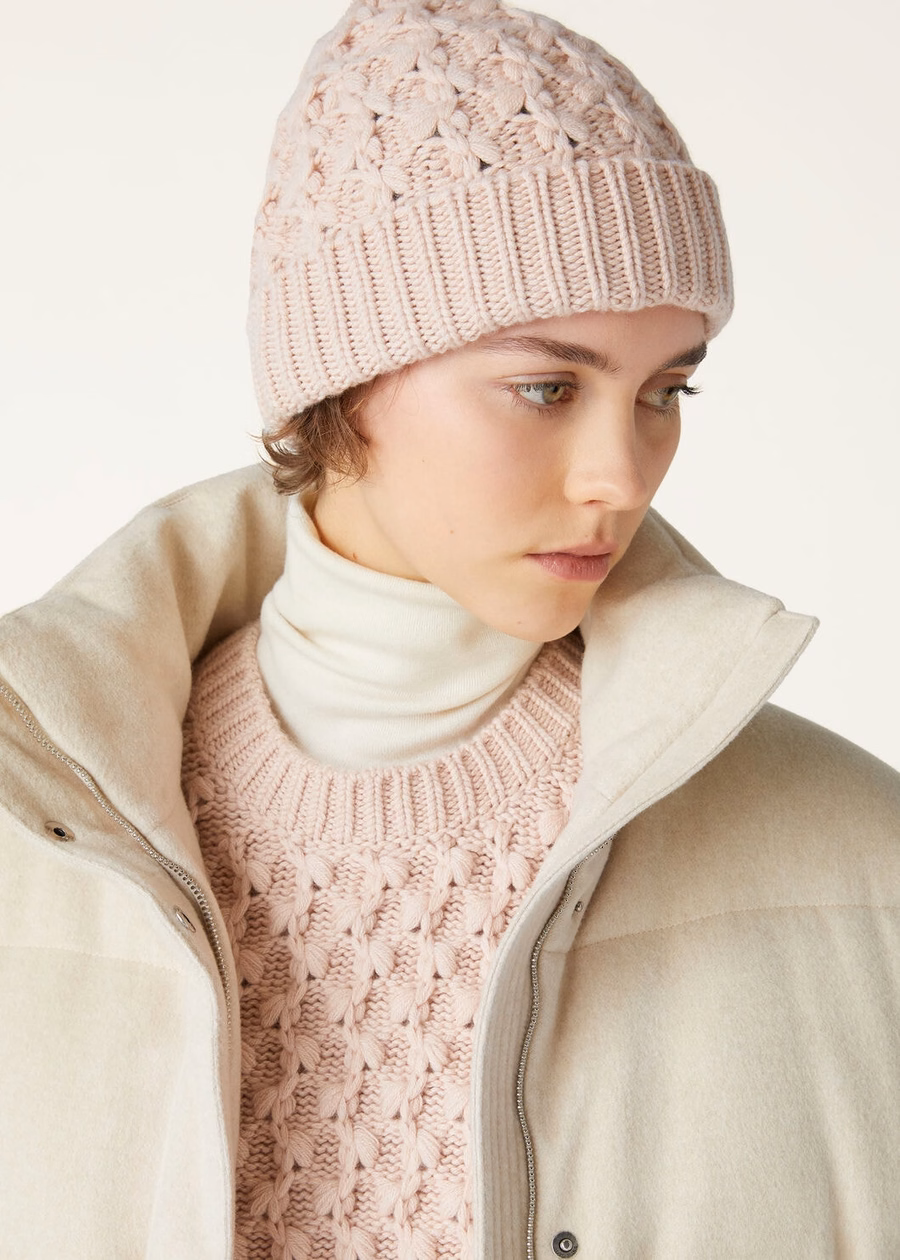 Vallé Beanie Baby Cashmere Blushing Beige Melange