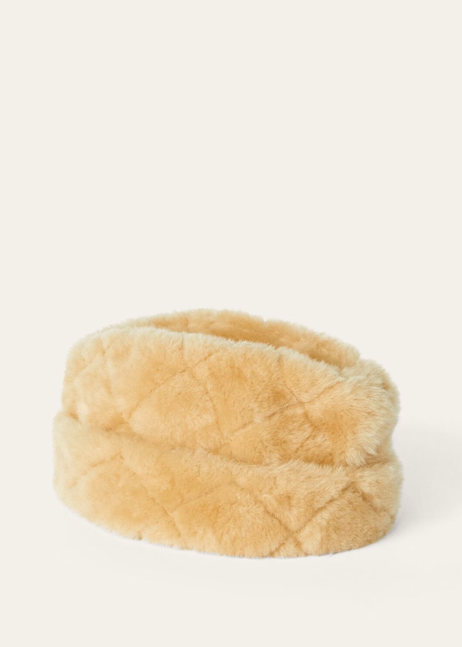 Maggie Shearling Hoed Crème Kasjmier Melange