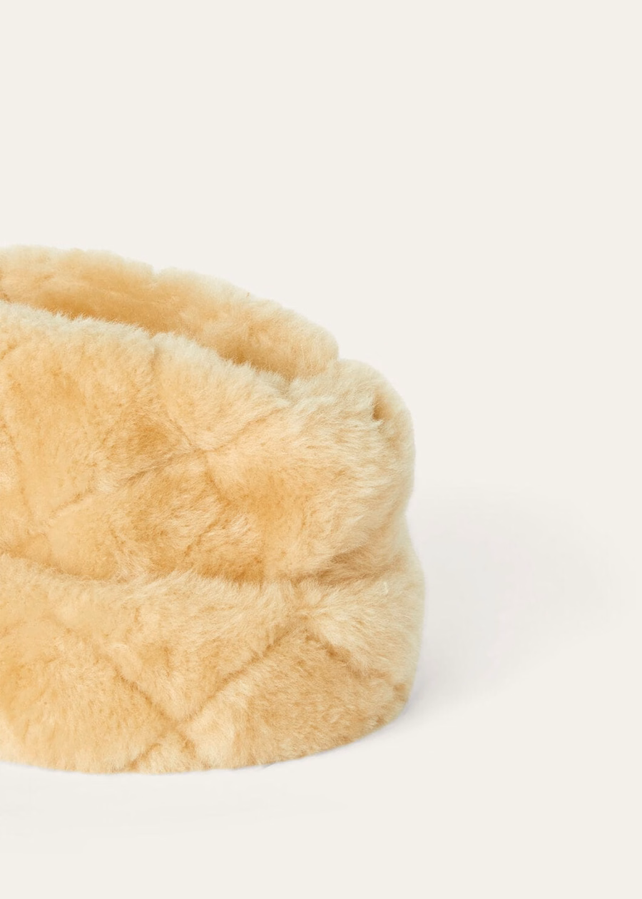 Maggie Shearling Hoed Crème Kasjmier Melange