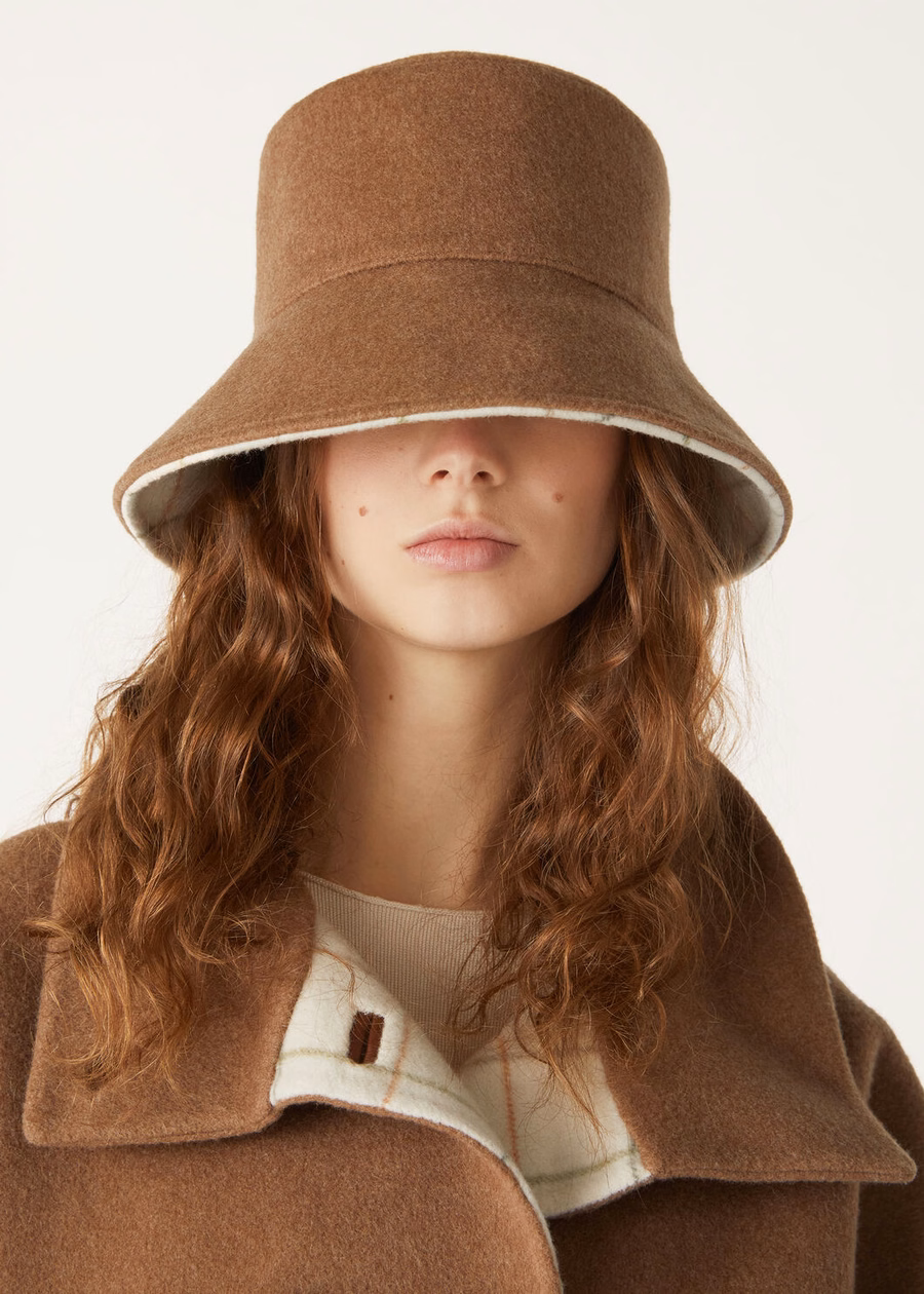 Zita kasjmierhoed - Rain System® Caramelbruin/Band