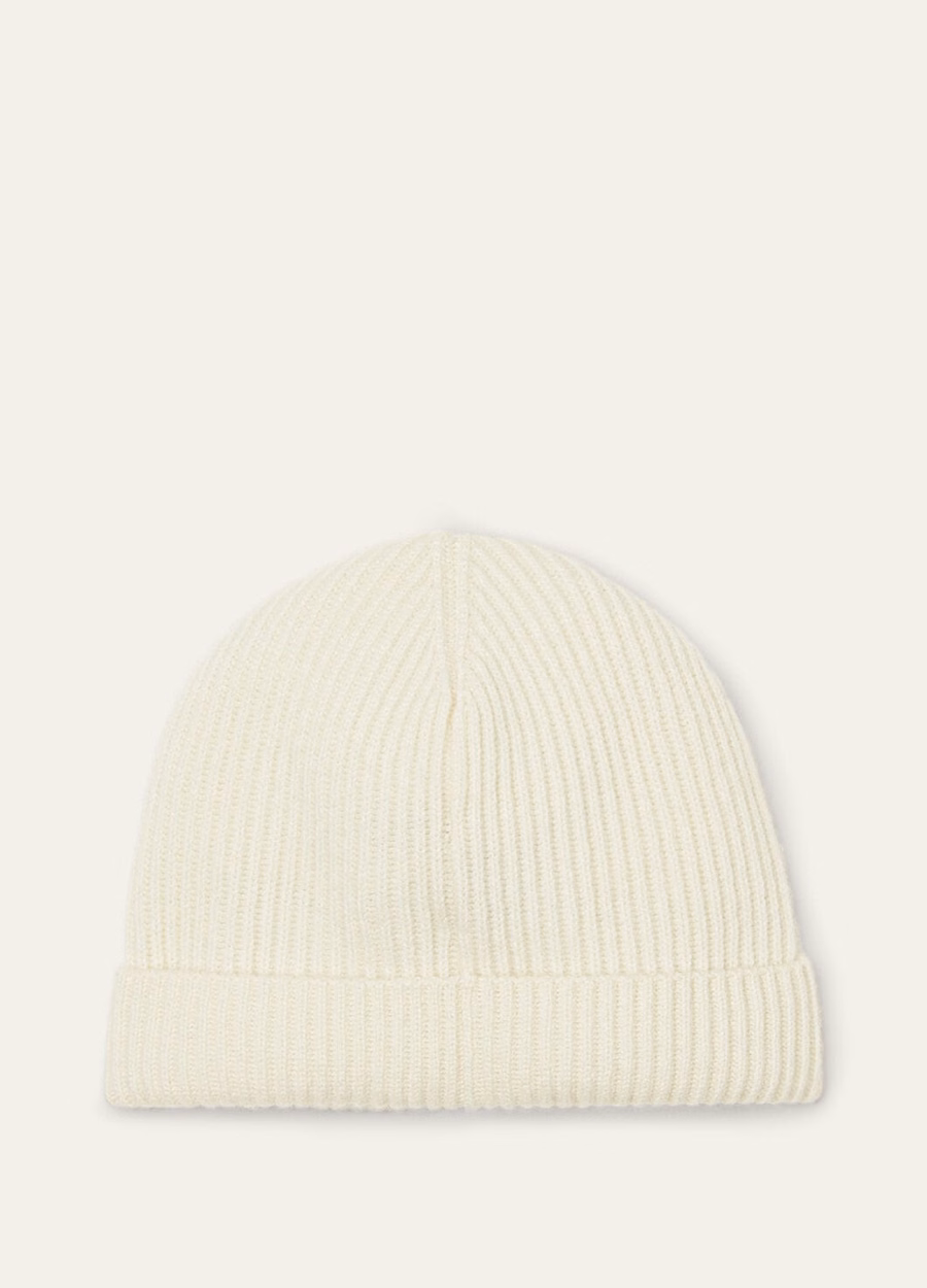 Fobello Beanie Baby Cashmere White Snow