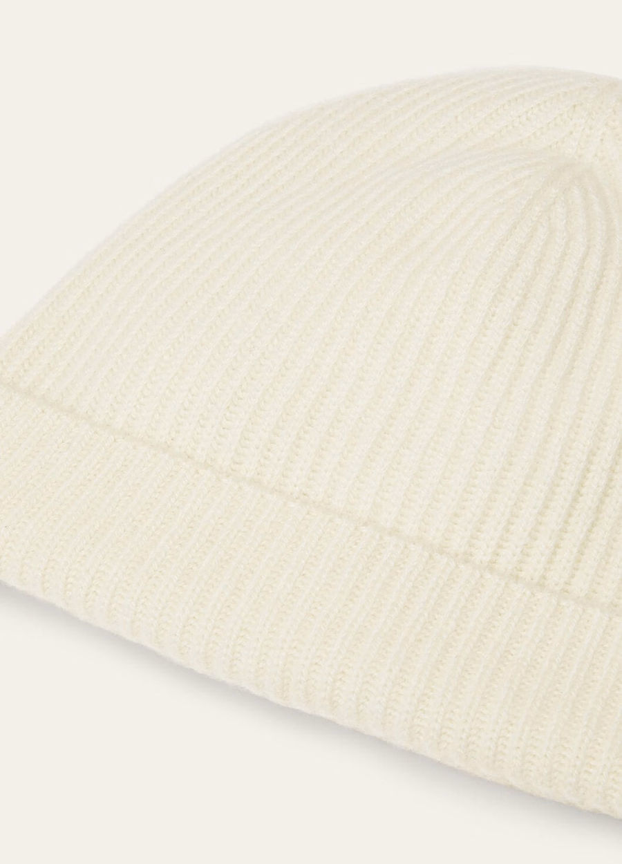 Fobello Beanie Baby Cashmere White Snow