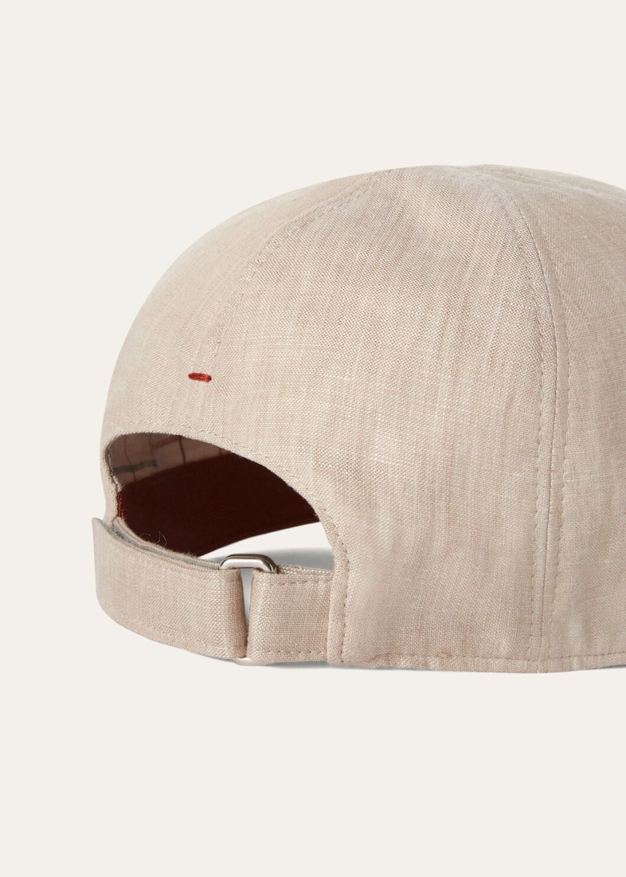 beige baseballpet met nerfstructuur