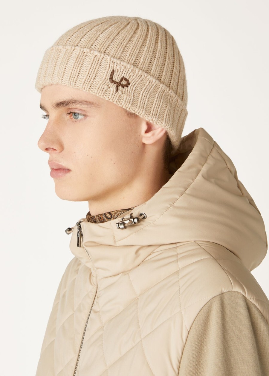 lp beanie cashmere biscuit melange