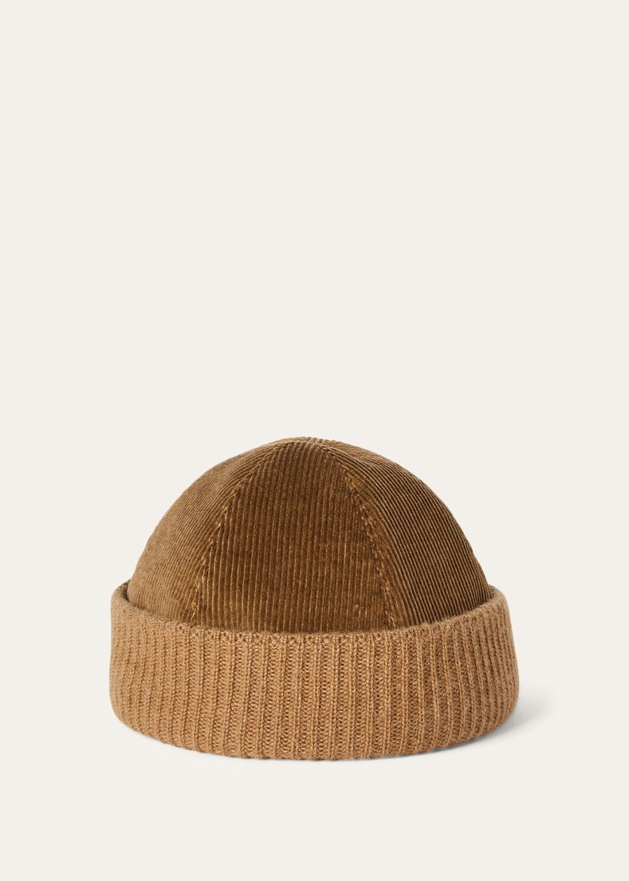 highlander kasjmier katoenen beanie camel