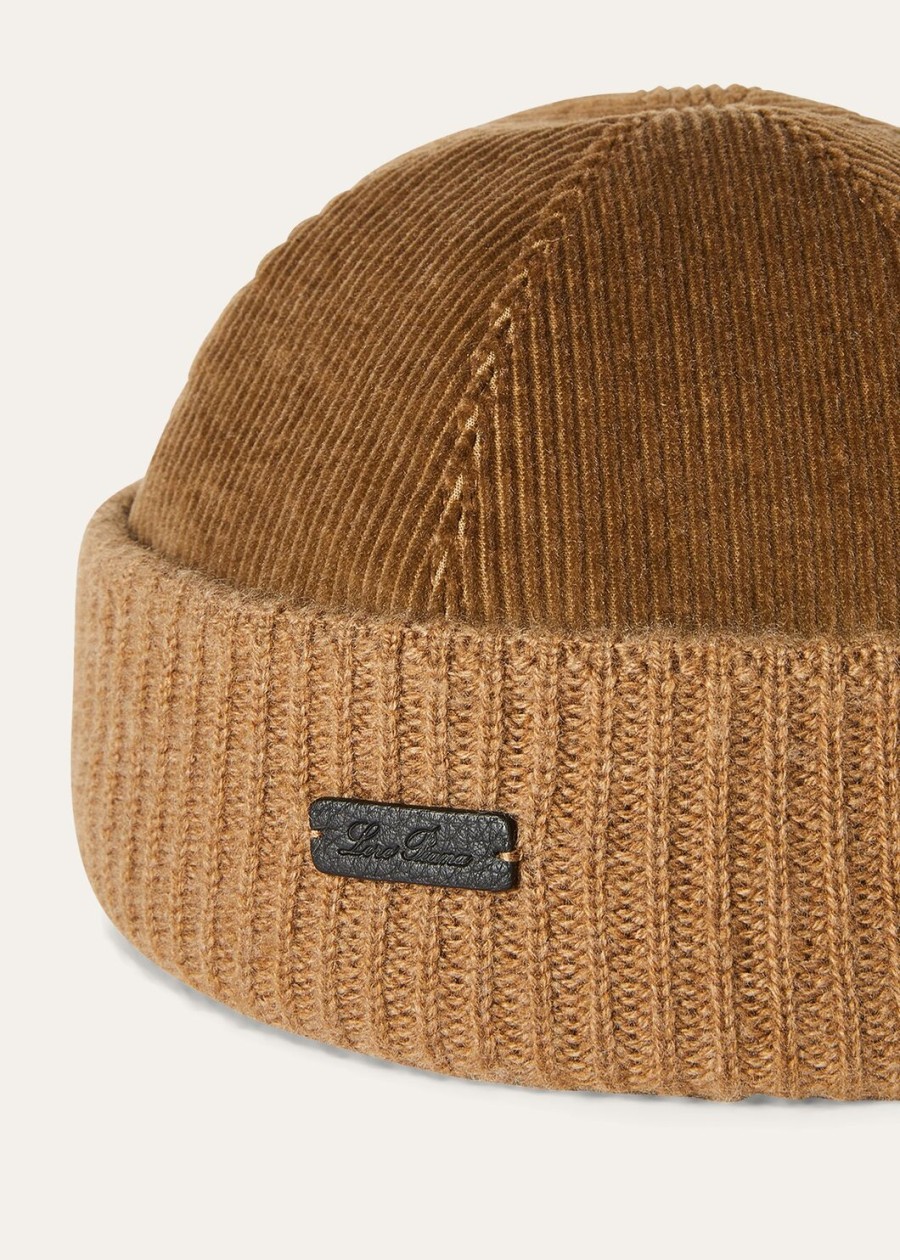 highlander kasjmier katoenen beanie camel