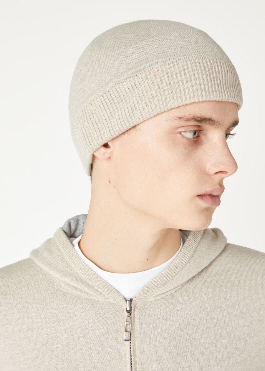 duo beanie cashmere natural suitcasegrey melange