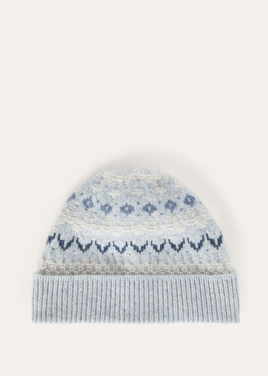 alpe pile beanie cashmere pearl stone melangeseafoam serenity