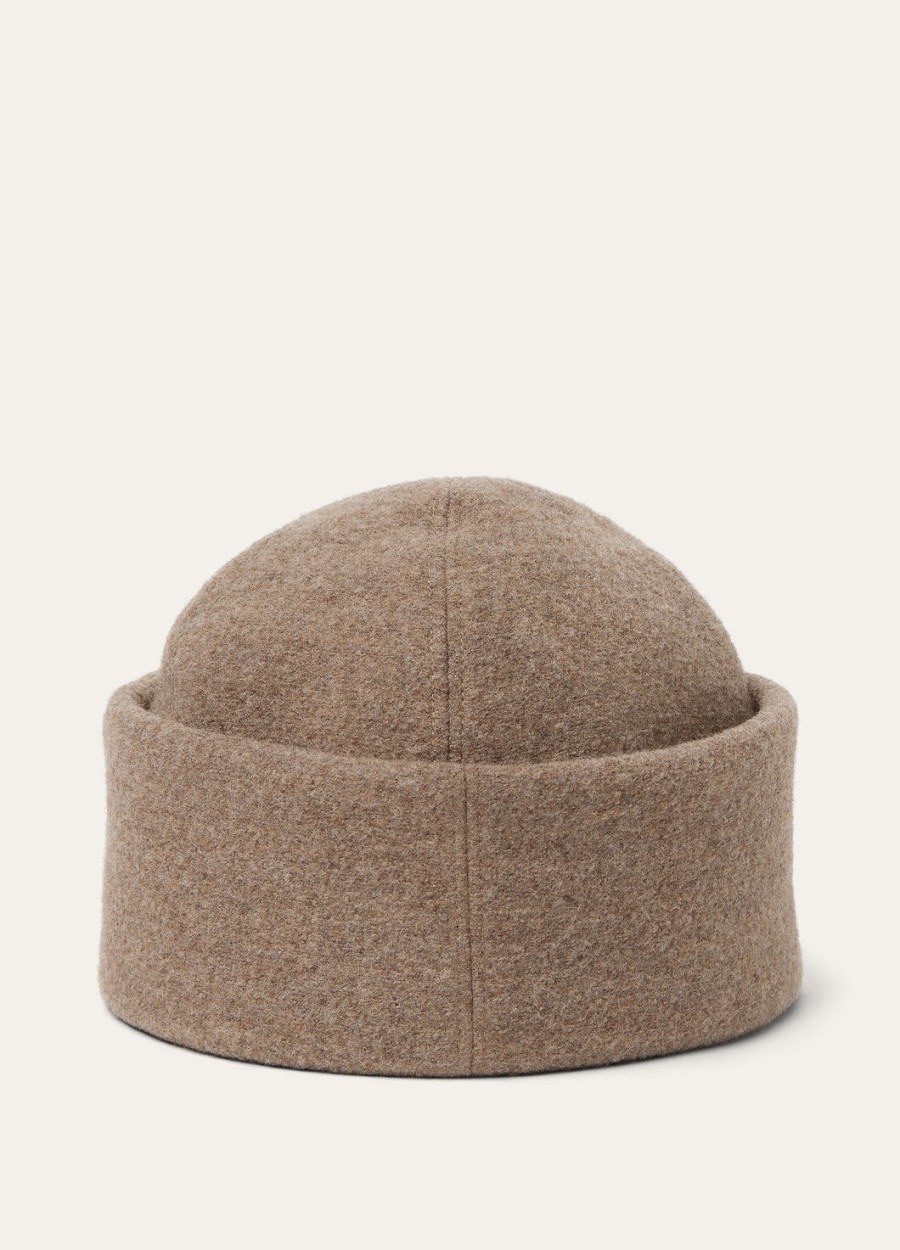 jocey scheerwol muts in de kleur cobblestone taupe