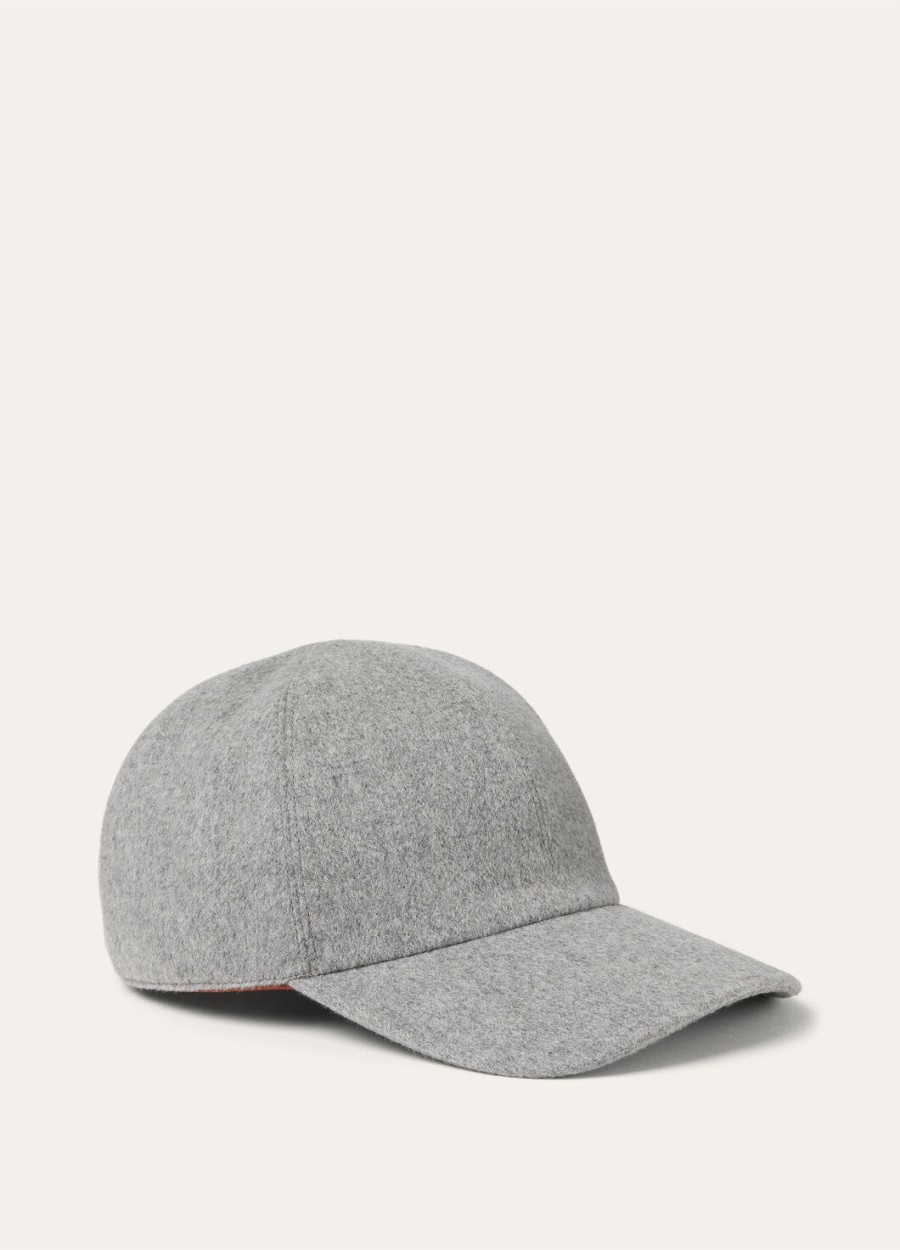 ivy cashmere baseball cap - storm system flannel melange