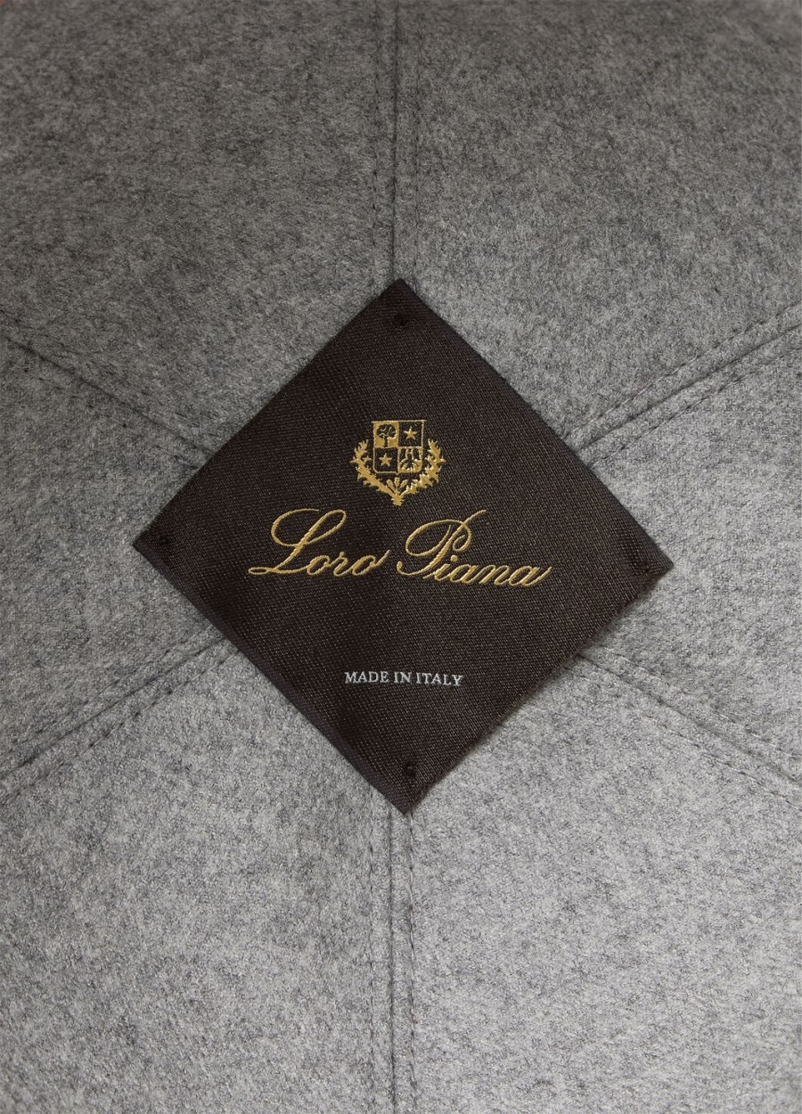 ivy cashmere baseball cap - storm system flannel melange