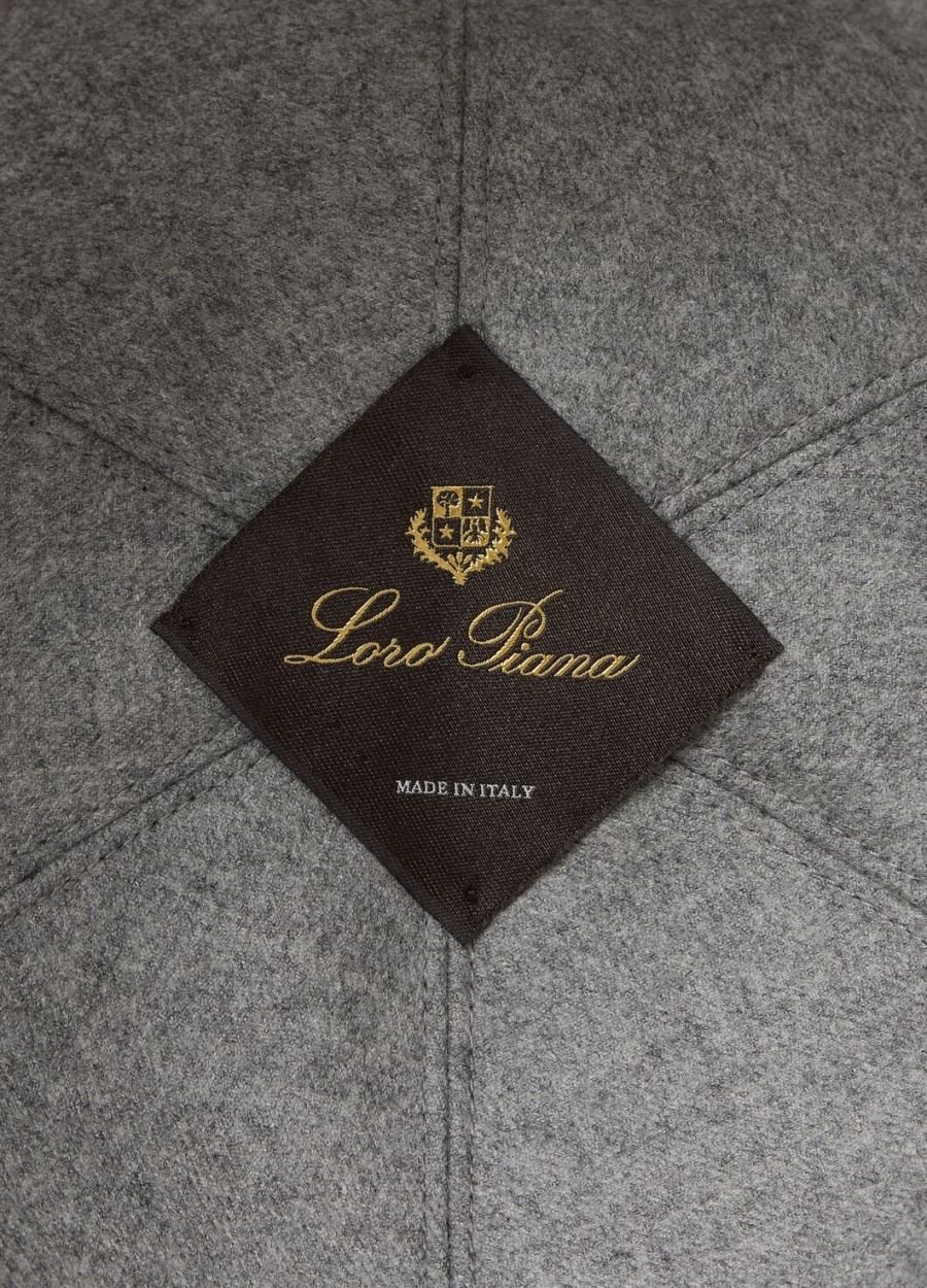 ivy cashmere baseball cap - storm system zwart