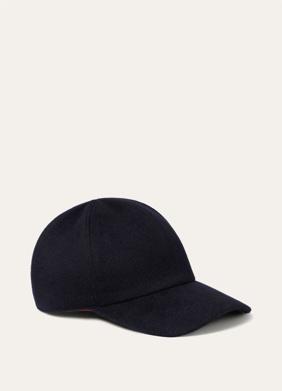 ivy cashmere baseball cap - storm system navy